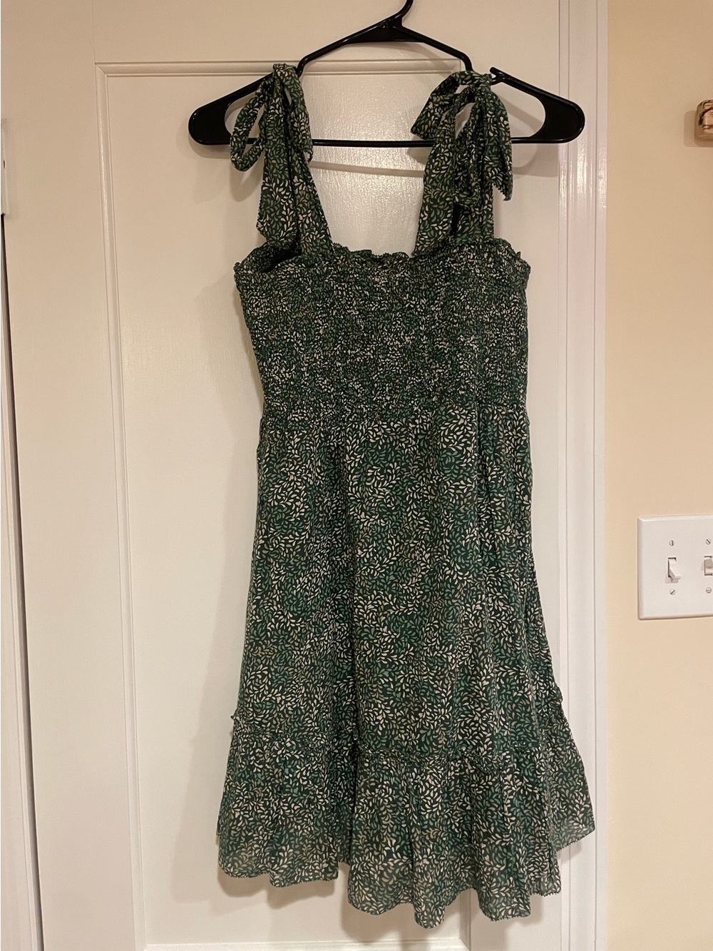 Aerie Green Floral Sundress
